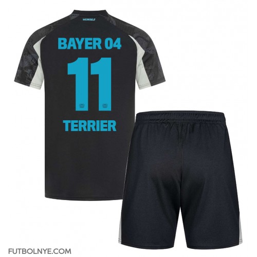 Camiseta Bayer Leverkusen Martin Terrier #11 Tercera Equipación para niños 2024-25 manga corta (+ pantalones cortos)